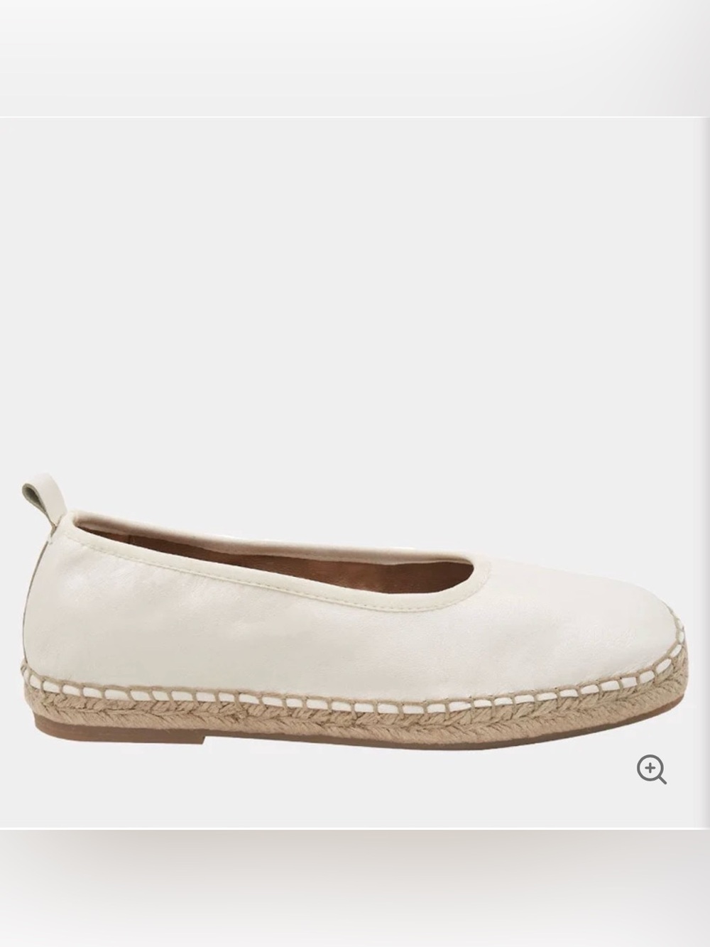 André Assous Geneva Cream Espadrille Ballet Flat- Size 9 NWOT